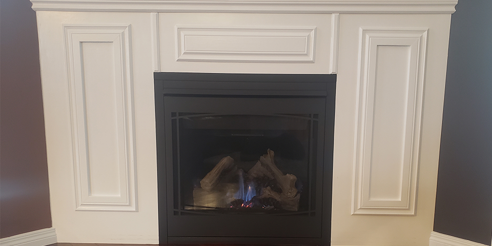 Custom gas fireplace
